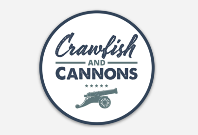 Crawfish and Cannons Sticker